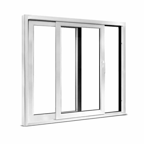 Upvc 2 Track 2 Panel Sliding Door - Upvc, 5-24mm Glass Thickness, White | Exterior, Interior Use, Corrosion Resistant