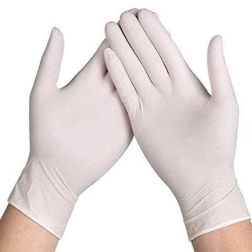 White Latex Gloves 