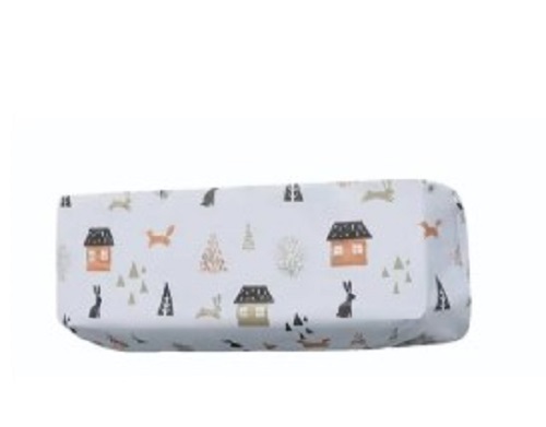 White Printed Air Conditioner Cover