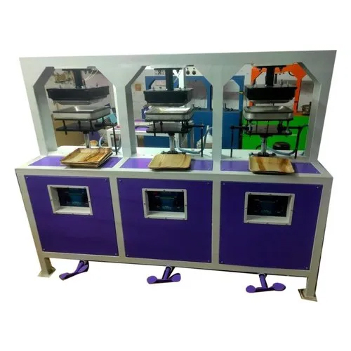 Automatic Areca Leaf Plate Making Machine - Color: Blue Paint Coated - Features: Heavy Duty