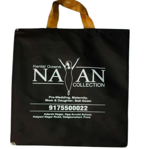 Black Canvas Tote Bag - Cotton, 12x15 Inch, Black | Double Handle, 5 Kg Capacity