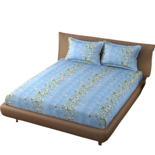 Blue Double Cotton Bedsheets
