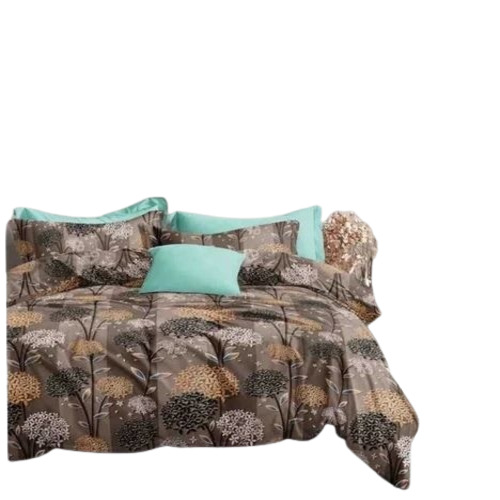 Heavy Glace Cotton Double Bedsheets - Glace Cotton King Size, Multicolor | Shrink Resistant, Printed Pattern, 1 Bedsheet 2 Pillowcase Set