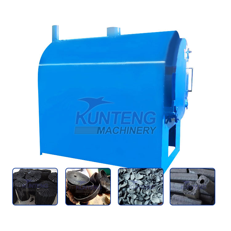 Horizontal Bamboo Wood Coconut Shell Bark Biomass Carbonization Furnace - Capacity: 1-2 Ton/Day