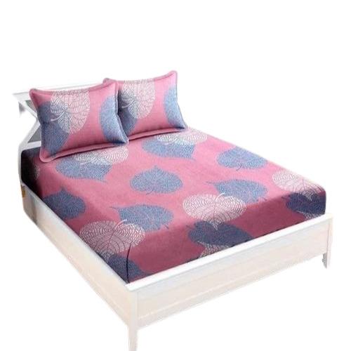Leaf Print Double Cotton Bedsheets
