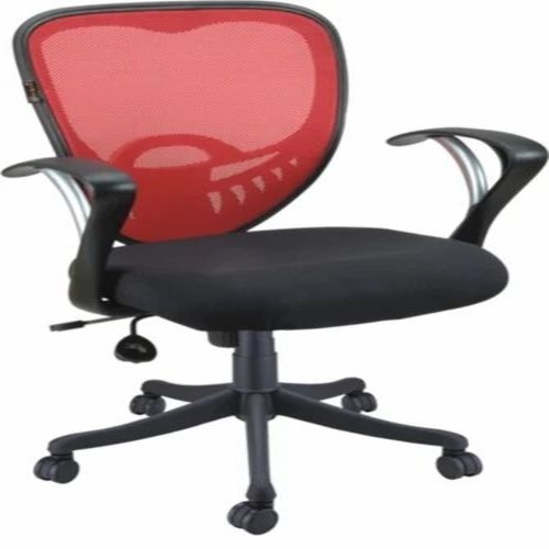 Mesh Office Chair - Standard Size, Black & Red | Durable, Easy to Clean, Eco-Friendly
