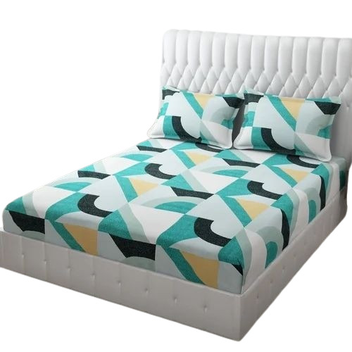 Printed Double Cotton Bedsheets - King Size Multicolor, 100 Thread Count | Shrink Resistant, Machine Wash, Pillowcases Included