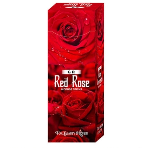 Rose Flower Stick - 9 Inch, Brown | Aromatic Red Rose Scent, 20 Sticks per Packet