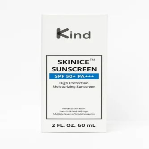 Skinice Sunscreen Lotion - 60ml Bottle, Skin Friendly | Face Cream, Skin Brightening, Cosmetic Use