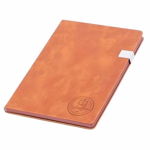 Wood Brown Leatherette A4 Diary - Hardbound, 200 Ruled Pages, Antibacterial, Eco-Friendly, Water Resistant