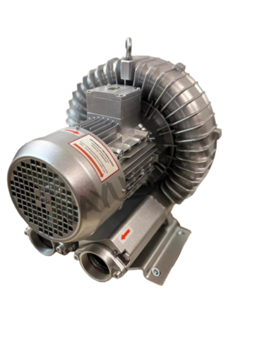 1 Hp Single Stage Turbine Blower - Grey, 150V, 80-200 mbar, 1 HP, Industrial | Compact Design, Continuous Operation, Energy Efficient, Robust, High Airflow, Minimal Maintenance, Thermal Protection, Durable Motor