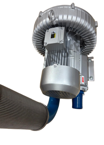 10 Hp Single Stage Ring Blower - Steel Grey 150V 50Hz | Continuous Operation Energy Efficient Thermal Protection Durable Motor