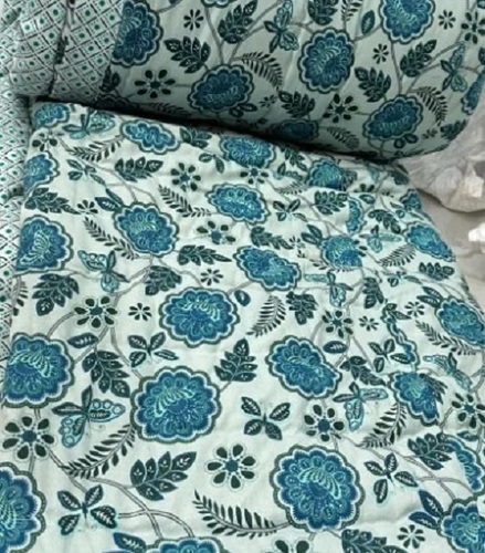 Cotton Multicolour Velvet Quilt