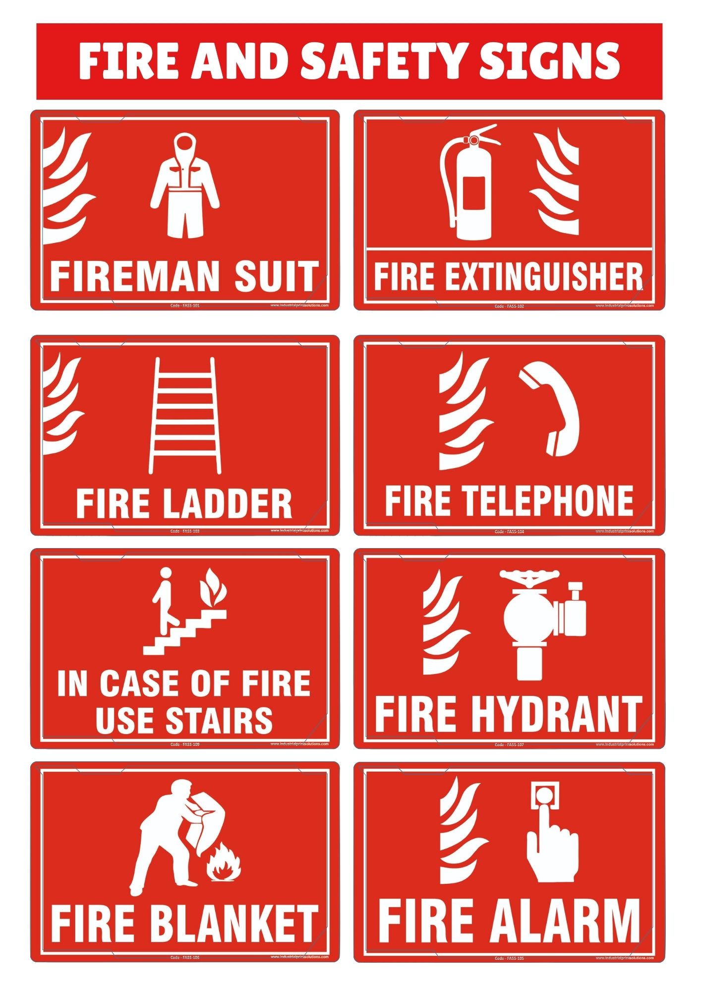FIRE SAFETY SIGNS