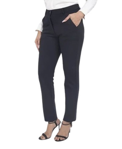 High Waisted Pants - Cotton Blend, Sizes S-xxxl, Black | Anti Wrinkle, Breathable, No Fade, Quick Dry, Washable, Double Pockets