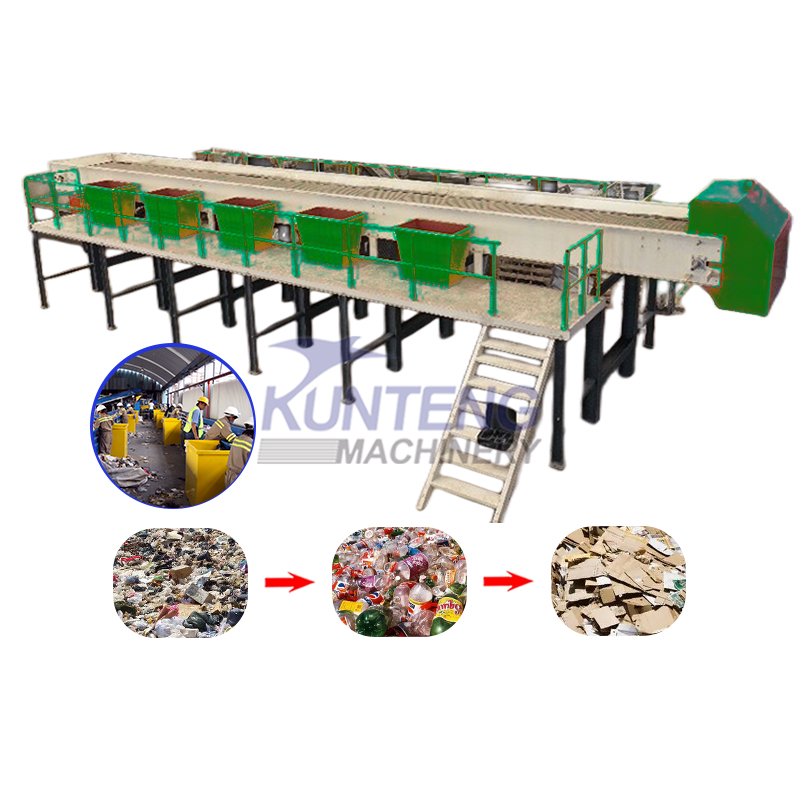 Manual Sorting Platform Garbage Conveying Production Line - Capacity: Customized T/Hr