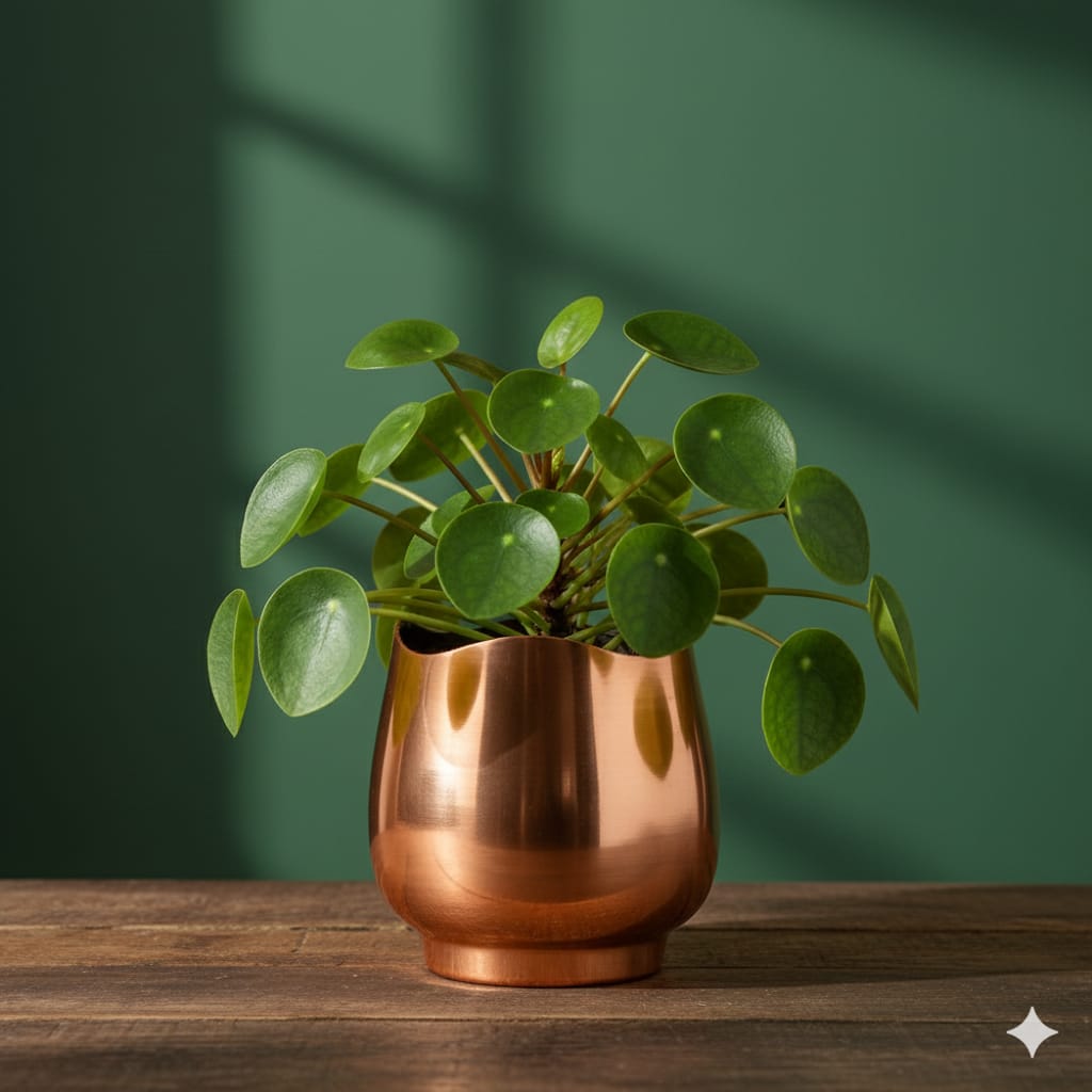 METAL FLOWER POT IN PLATING