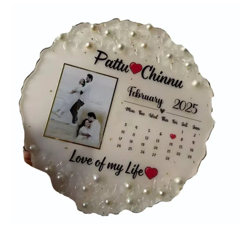 Personalized Resin Couple Frame - Resin, 8x12 Inch, Multicolor | Elegant Look, Wall Mounting, Rectangle Photo Frame