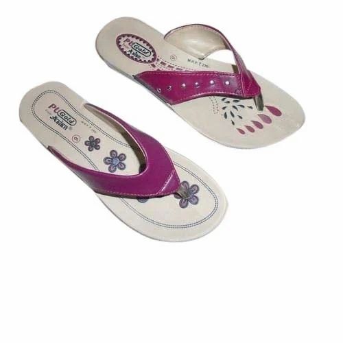 Printed Ladies Pu Slippers