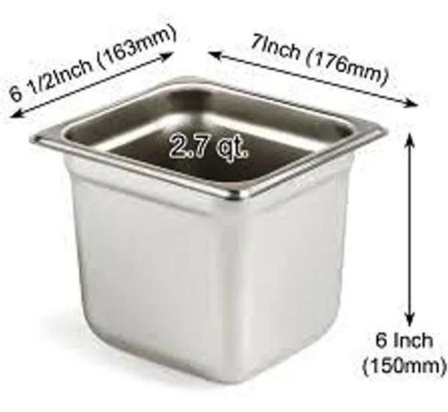 Square Stainless Steel G.N. Pans