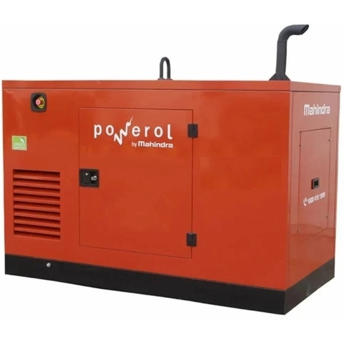 125 KVA Mahindra Generator - Stainless Steel Orange Black Three Phase | Reliable Power Fuel Efficient Heavy Duty Low Noise Easy Maintenance