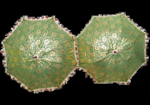 17 Inch Green Printed Wedding Umbrella
