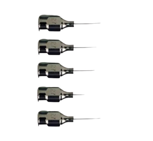 27G Regular Air Cannula - 304 Stainless Steel, Silver, Polished | Reusable, Foldable, Easy to Use, Manual