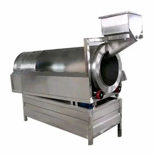 Almond Roaster Machine - Stainless Steel Silver Automatic Heater Automation | Eco Friendly High Efficiency