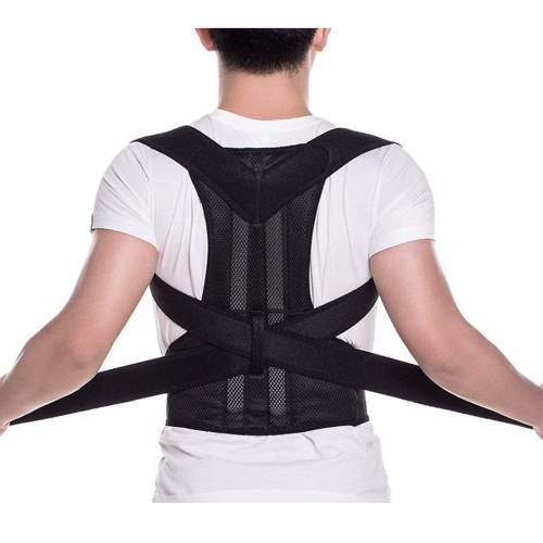 Back Support Belt - Breathable Fabric Adjustable Fit Black | Lumbar Support Lightweight Foldable Portable Strong Straps