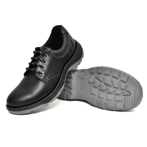 Black Leather Safety Shoes