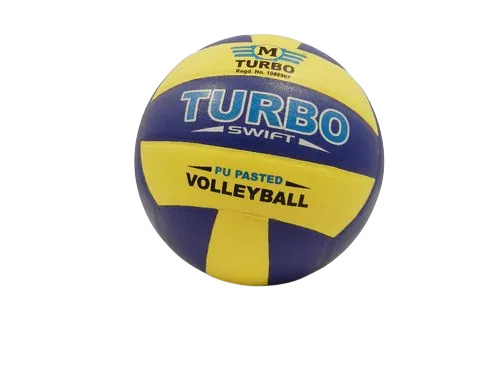 Blue And Yellow Color PU Volleyball - Moulded One Piece, Anti-UV