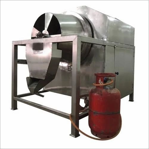 Gas Roster And Eiectic Roster - Steel, 12 Feet, 100 Kg/hr Capacity, LPG Fuel | Industrial Roasting Machine