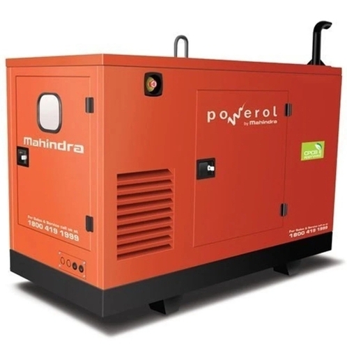 Mahindra 15 Kw Generator - Stainless Steel Orange Black 15 KVA 220V 50Hz | Reliable Power Fuel Efficient Low Noise Easy Maintenance