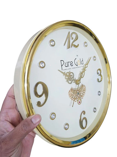 Modern Design Printed Promotional Wall Clock - Plastic Acrylic Glass Cover, Custom Colors, Silent Sweep Second Hand | Round Shape, Standard and Custom Sizes