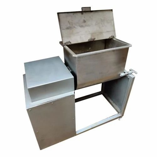 Ribbon Blender Mixer - Steel 750x600x650 mm Silver, Grade 304, 220-415V, Capacity 65-70