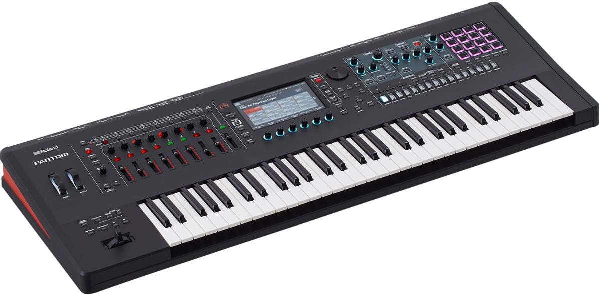 Roland Fantom-6 Music Workstation 61-Key Semi-Weighted Synthesizer Keyboard Black - Application: Professional Singing