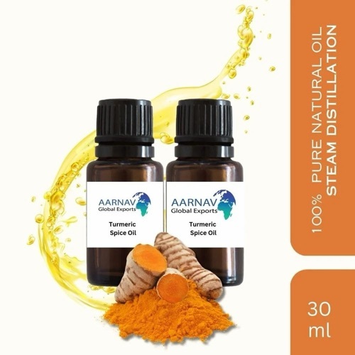 Turmeric Root Essential Oil - Steam Distilled Golden Yellow 1 Liter | Warm Aroma Spicy Scent Highly Concentrated Aromatherapy Use