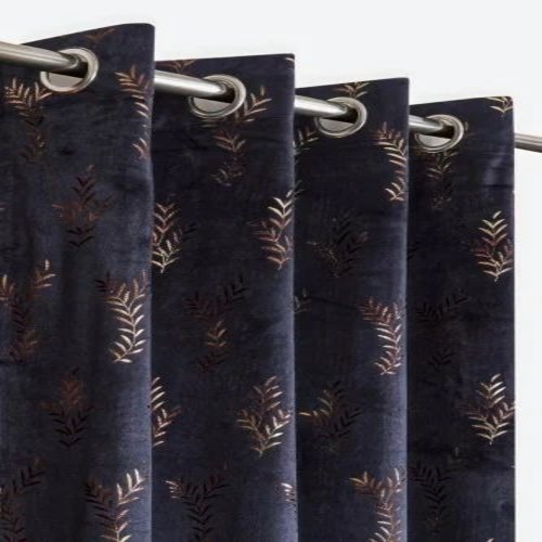 Velvet Leaf Design Curtain