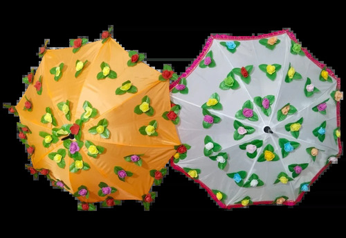 White Patti Phool Wedding Umbrella