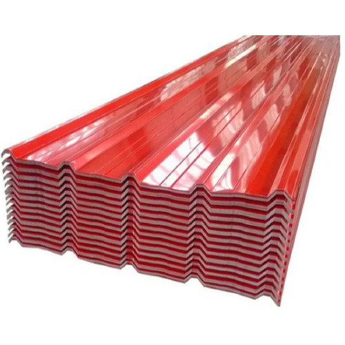 0.8mm Galvanized Roofing Sheet - Metal, Red Color Coated, Corrosion Resistant, For Residential & Commercial Use
