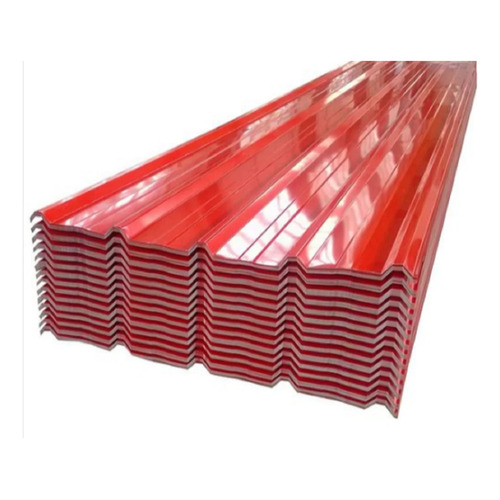 1mm Galvanized Metal Roofing Sheet - 12ft Length, 3.2ft Width, Red Color Coated, Residential & Commercial Use