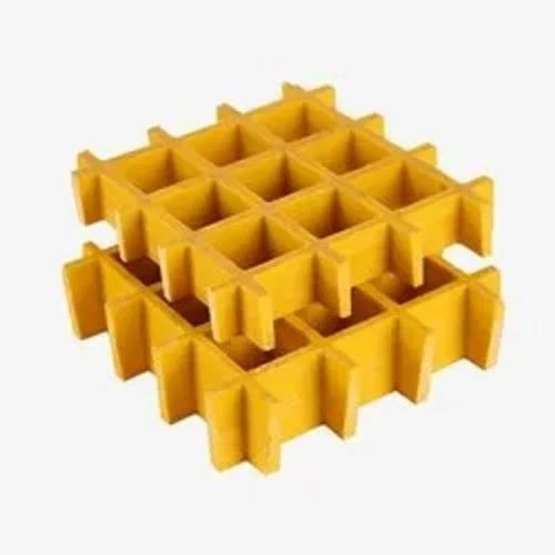 30mm Frp Moulded Grating - Fiberglass, 1220mm x 3660mm, Yellow | Square, Industrial Use