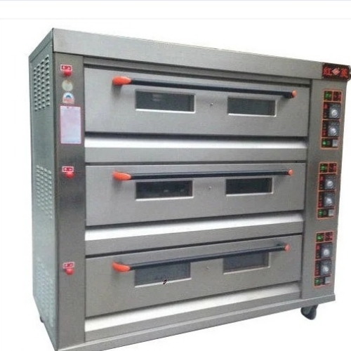 Commercial Three Deck Baking Ovens - Stainless Steel, Multi Color, 220-440 Volt | Gas Operated, Independent Chambers, Even Heating