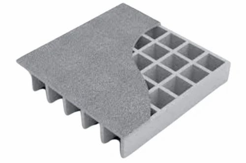 Industrial Frp Gratings - Fiberglass, 40mm Thickness, 38x38mm Mesh, Gray | Square Shape, Industrial Use