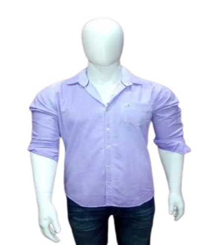 Men Cotton Purple Shirt