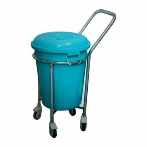 Ss Round Dustbin Trolley