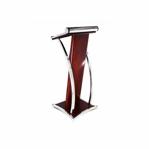 Teak Finish Stainless Steel Podium