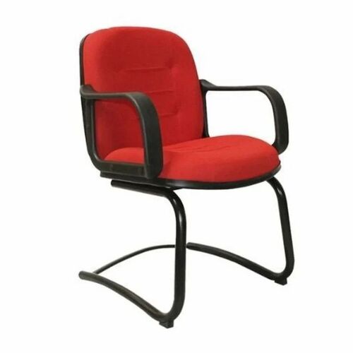 Visitors Chairs For Office - Standard Size Red, India Origin | Durable, Easy To Clean, Eco-Friendly
