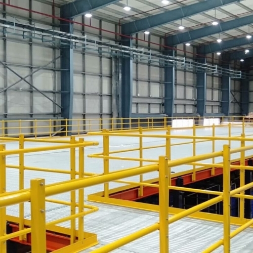 Mezzanine Floors - Mild Steel, All Sizes, Multicolor | Modular Design, High Load Capacity, Vertical Expansion, Safety Railings