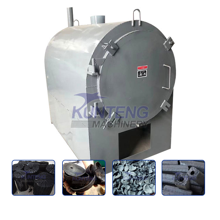 Peanut Shell Palm Wood Agricultural Waste Wood Horizontal Carbonization Furnace - Capacity: 0.5 Ton